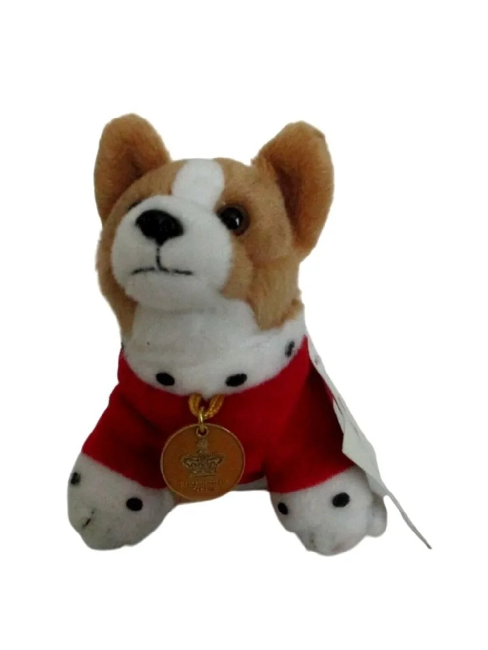 Corgi With Red Cape Buckingham Palace Plush Keychain Purse Charm